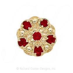 GS093 G - 14 Karat Gold Garnet Slide 